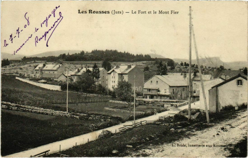 Carte postale ancienne Les Rousses- Le Fort et le Mont Fier France- aux Rousses