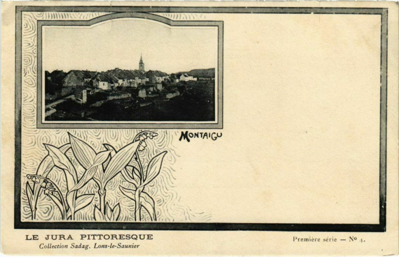 Carte postale ancienne Montaigu- souvenir France- à Montaigu