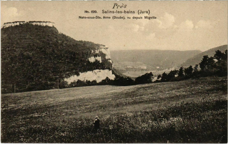 Carte postale ancienne Salins les Bains- Nans sousSainte-Anne France à Salins-les-Bains