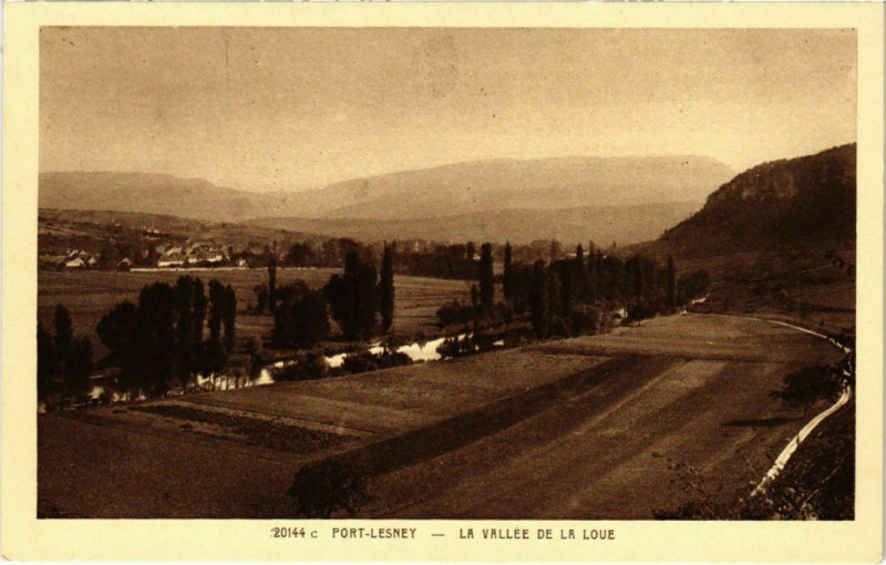 Carte postale ancienne Port Lesney- La vallee de la Loue France à Port-Lesney