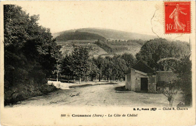 Carte postale ancienne Cousance- La Cote de Chatel France à Cousance