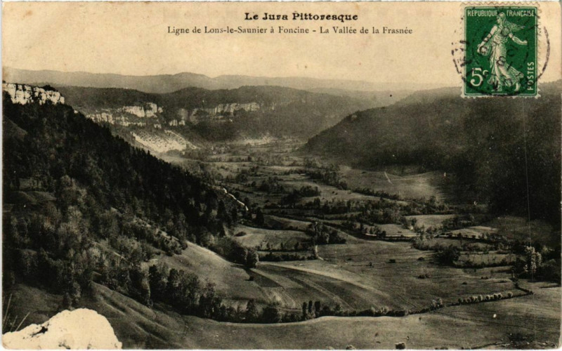 Carte postale ancienne Ligne de Lons le Saunier a Foncine,La Vallee de la Frasnee France à Lons-le-Saunier