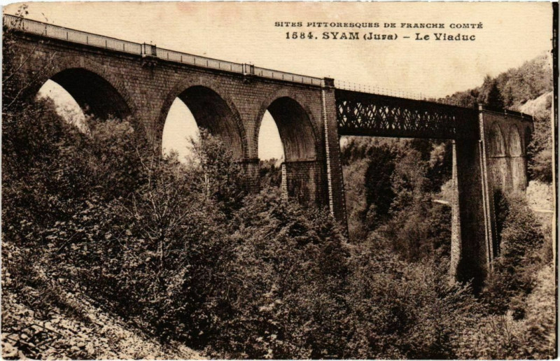 Carte postale ancienne Syam- Le Viaduc France à Syam
