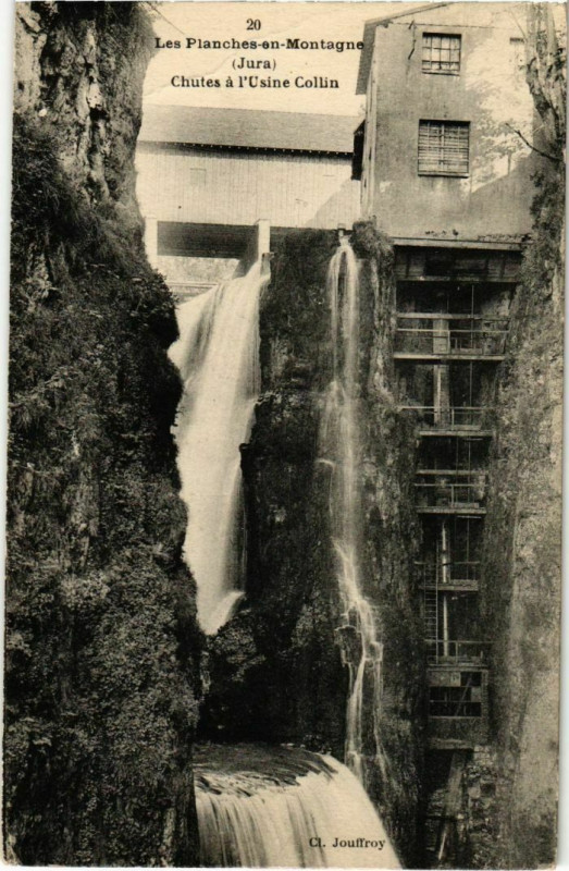 Carte postale ancienne Les Plaches en Montagne- Chutes a l'Usine Collin France