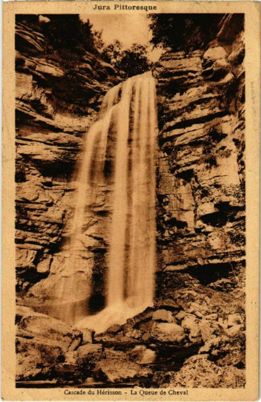 Carte postale ancienne Cascade du Herisson, La Queue de Cheval France