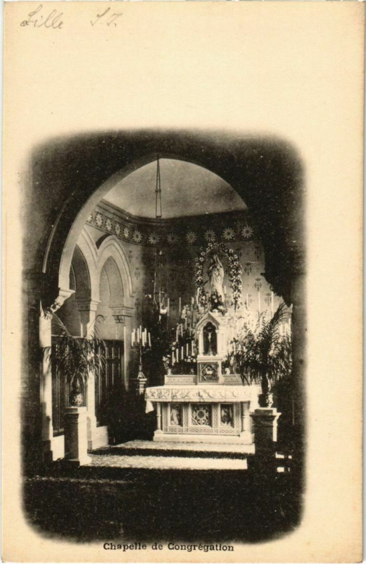 Carte postale ancienne Chapelle de Congregation France