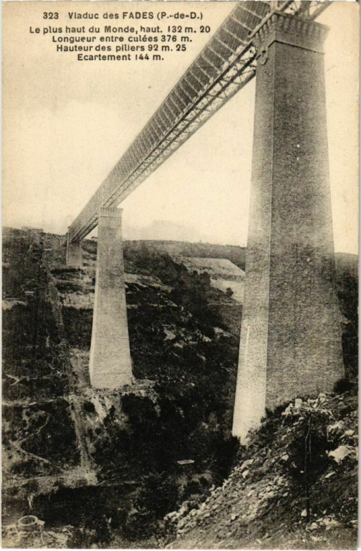 Carte postale ancienne Viaduc des Fades France