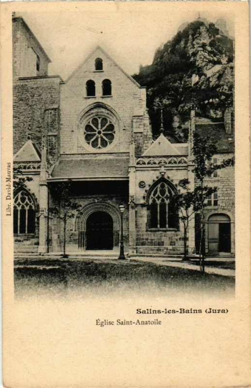 Carte postale ancienne Salins les Bains- Eglise Saint Anatoile France à Salins-les-Bains