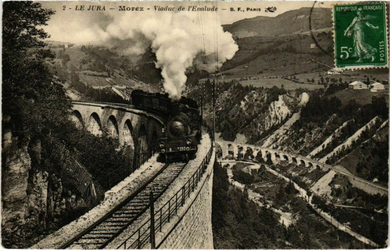 Carte postale ancienne Morez- Viaduc de l'Evalude France