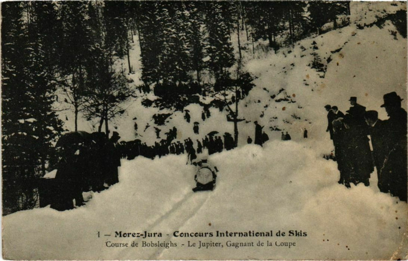 Carte postale ancienne Morez- Concours International de Skis France à Our