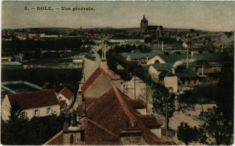 Carte postale ancienne Dole- vue generale France à Dole