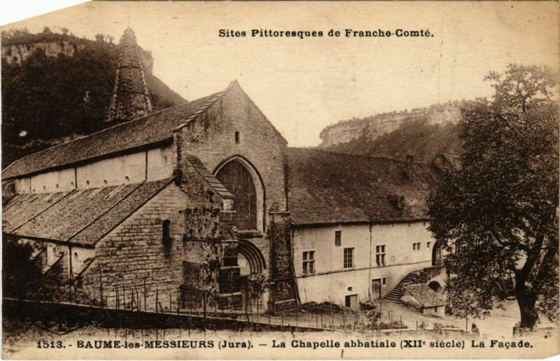 Carte postale ancienne Baume les Messieurs- La Chapelle. La Facade France à Baume-les-Messieurs