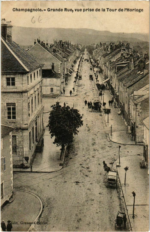 Carte postale ancienne Champagnole- Grande Rue France à Champagnole