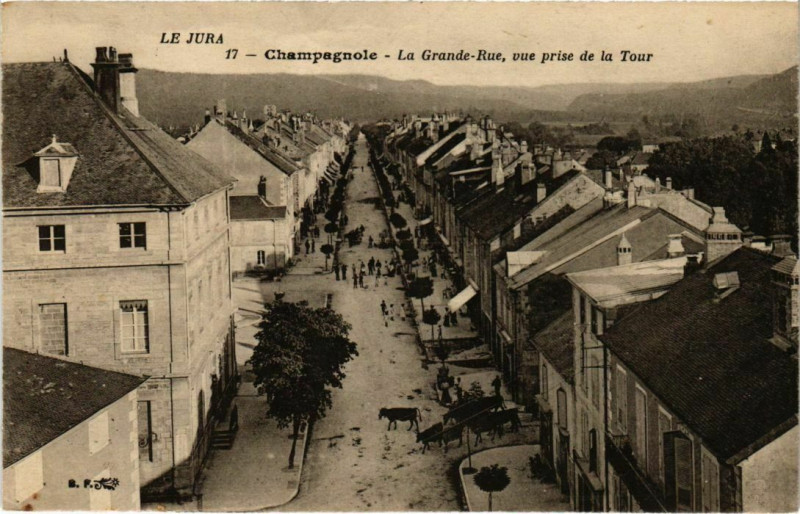 Carte postale ancienne Champagnole- Grande Rue France à Champagnole