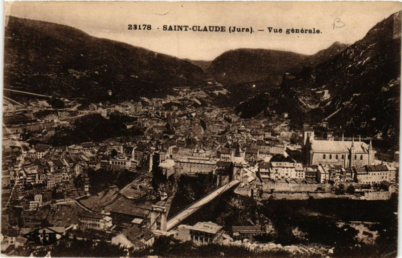 Carte postale ancienne Saint-Claude - Vue Generale - Jura à Saint-Claude