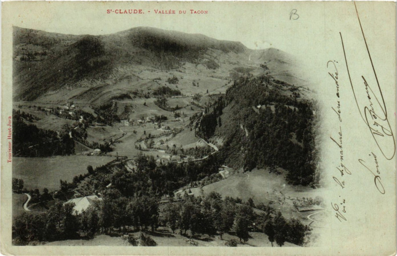 Carte postale ancienne Saint-Claude - Vallée du Tacon - Jura à Saint-Claude