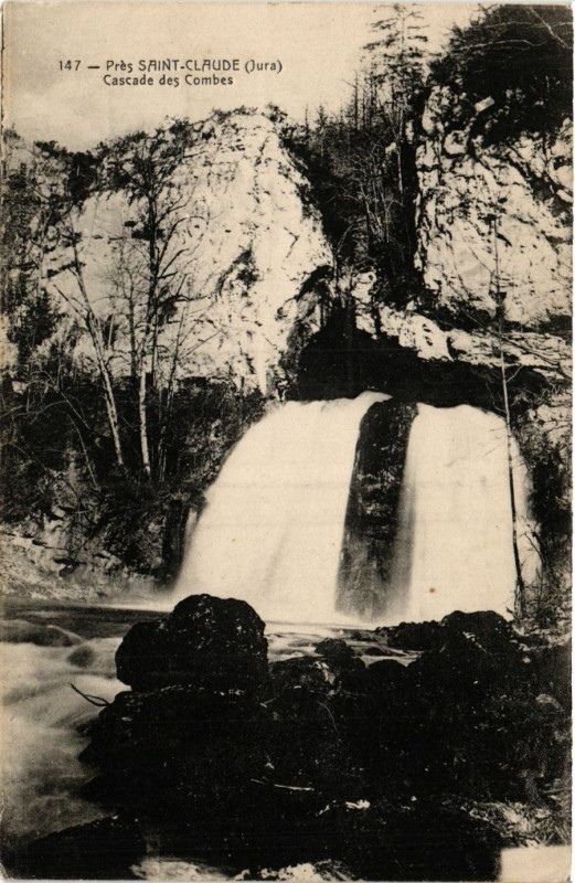 Carte postale ancienne Prés Saint-Claude - Cascades des Combes - Jura à Saint-Claude