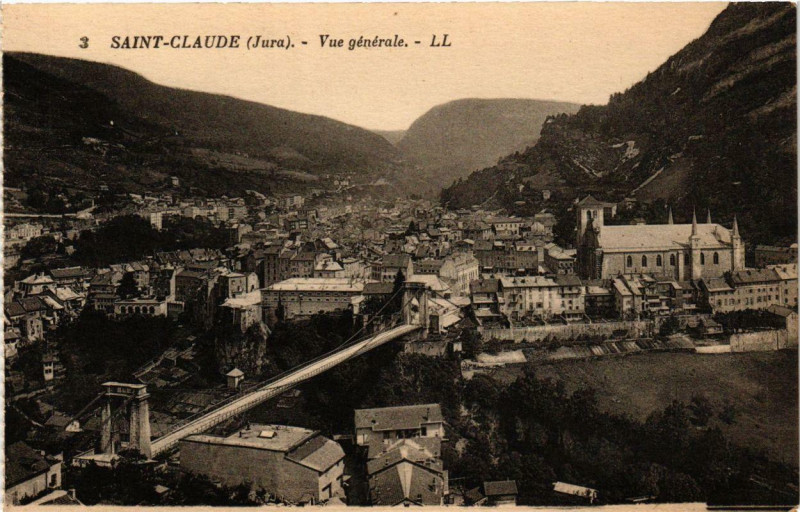 Carte postale ancienne Saint-Claude vue générale à Saint-Claude