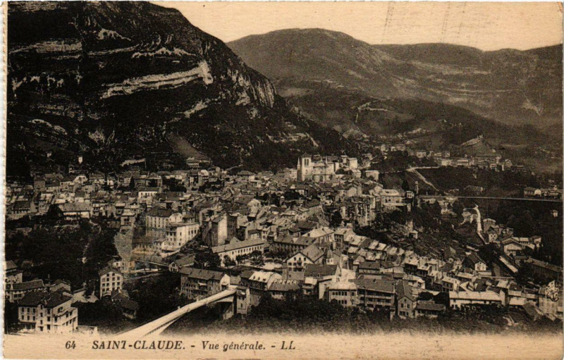 Carte postale ancienne Saint-Claude vue générale à Saint-Claude