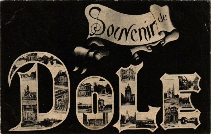 Carte postale ancienne Souvenir de Dole à Dole