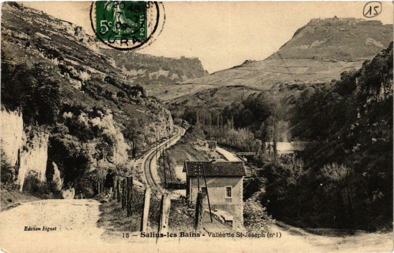 Carte postale ancienne Salins-les-Bains Vallée de Saint- Joseph à Salins-les-Bains