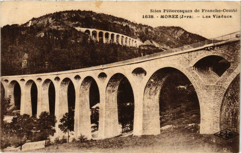 Carte postale ancienne Morez les viaducs