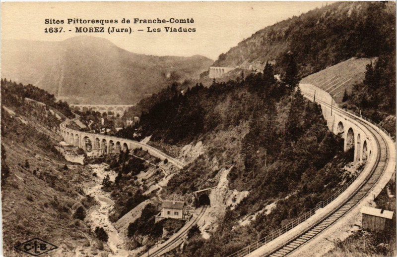 Carte postale ancienne Morez les viaducs