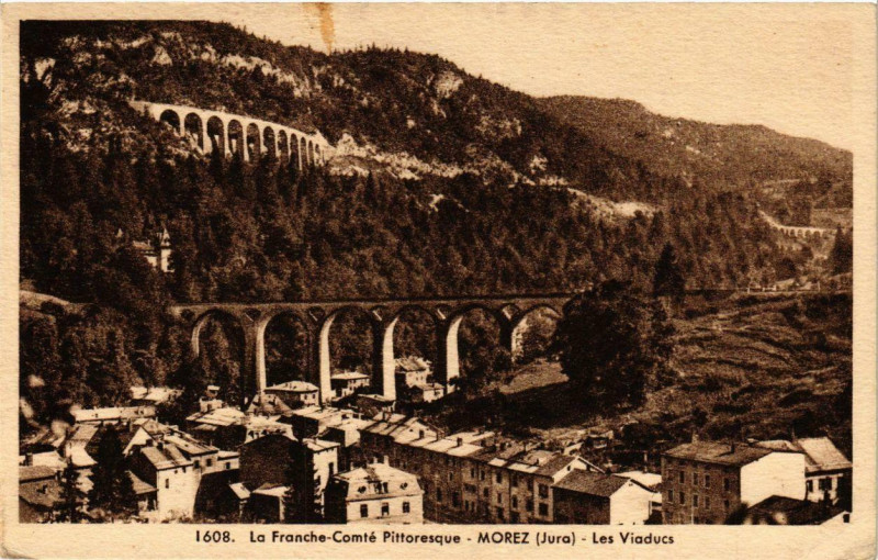 Carte postale ancienne Morez les Viaducs