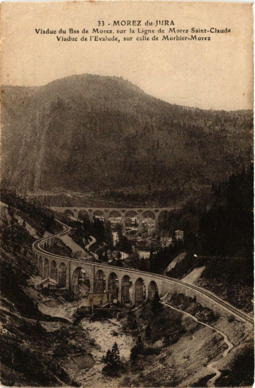 Carte postale ancienne Morez du Jura Viaduc du Bas du Morez.