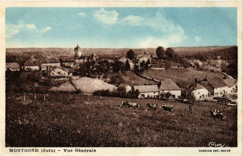Carte postale ancienne Montrond vue générale à Montrond