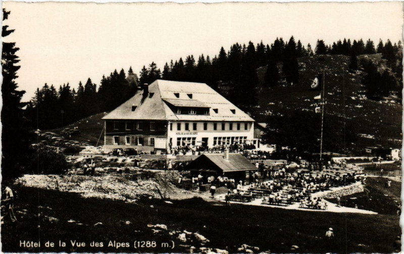 Carte postale ancienne Hotel de la Vue des Alpes .