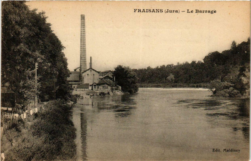 Carte postale ancienne Fraisans le Barrage à Fraisans