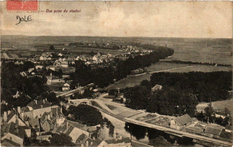 Carte postale ancienne Dole vue prise du clocher à Dole