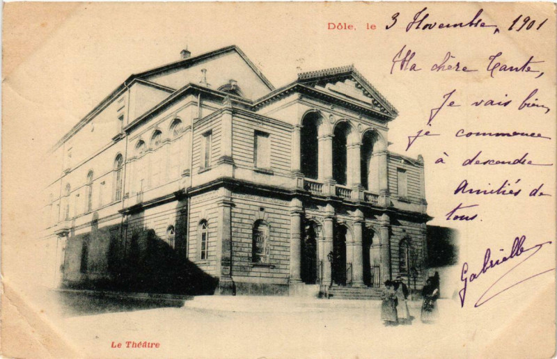 Carte postale ancienne Dole Le Theatre à Dole