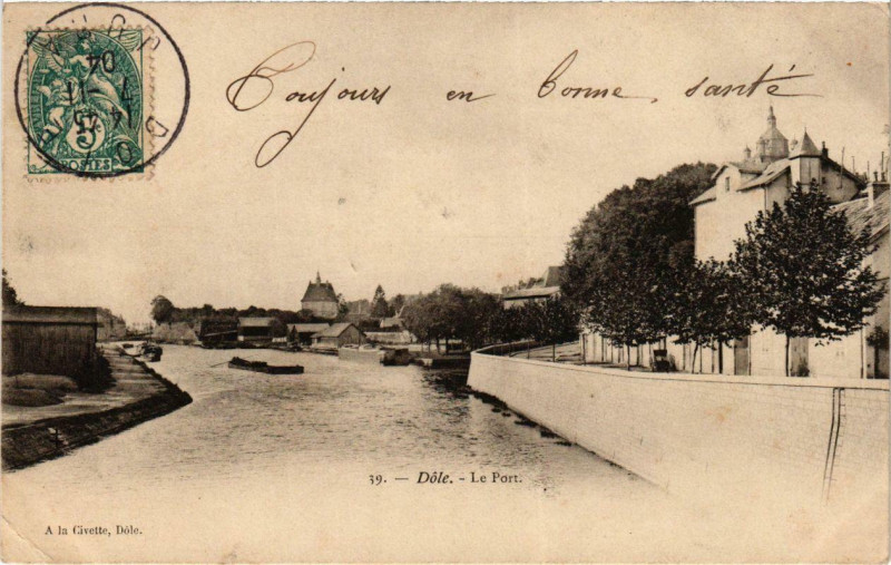 Carte postale ancienne Dole Le Port à Dole