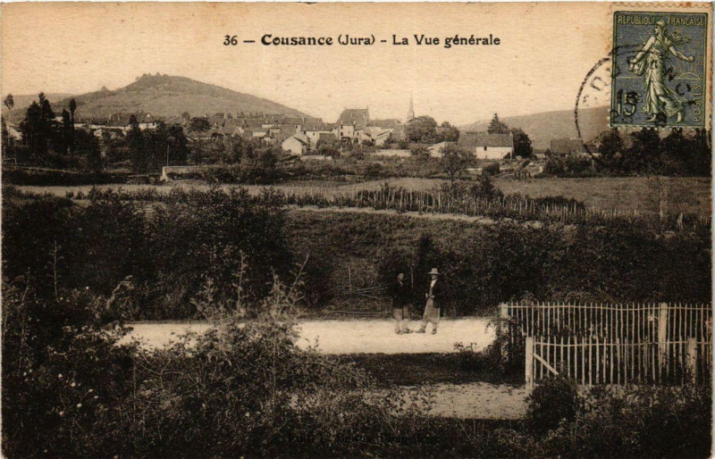 Carte postale ancienne Cousance la vue générale à Cousance
