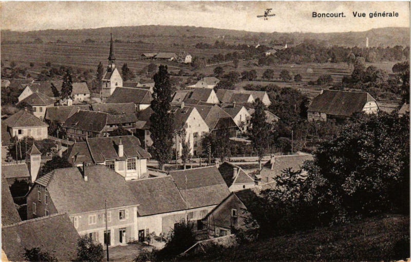 Carte postale ancienne Boncourt vue générale à Our