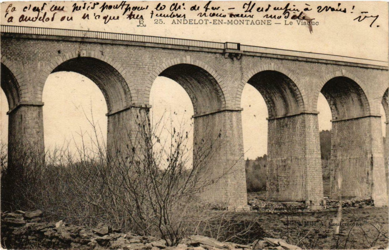Carte postale ancienne Andelot-en-Montagne Le Viaduc à Andelot-en-Montagne
