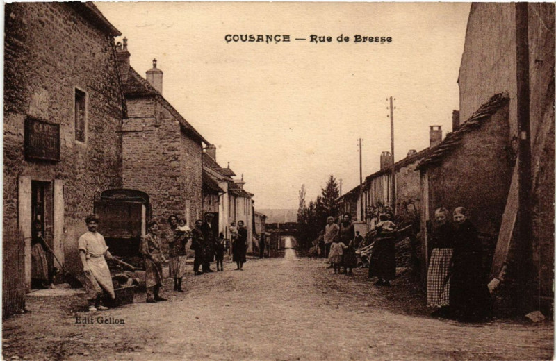 Carte postale ancienne Cousance Rue de Bresse à Cousance