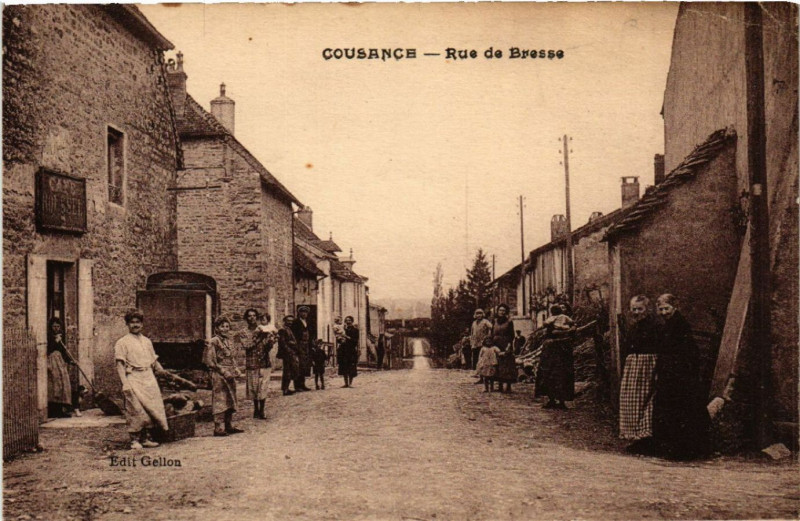 Carte postale ancienne Cousance Rue de Bresse à Cousance