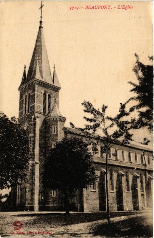 Carte postale ancienne Beaupont L'Eglise