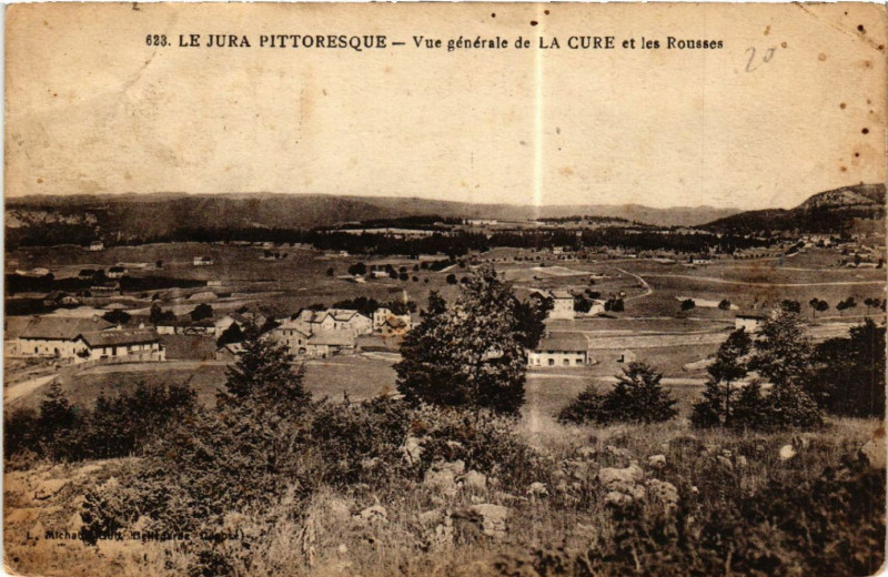 Carte postale ancienne Vue générale de La Cure et les Rousses aux Rousses