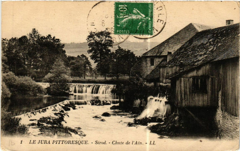 Carte postale ancienne Sirod Chute de l'Ain à Sirod