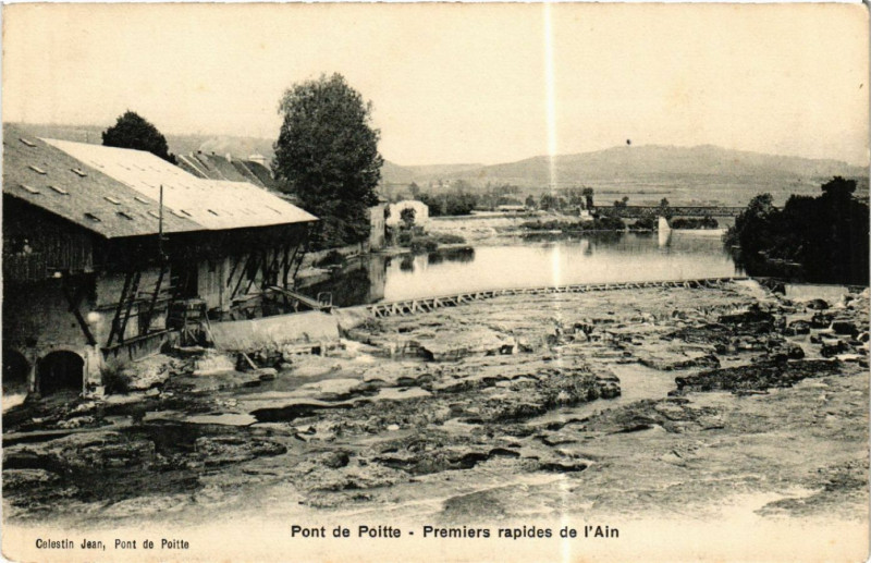 Carte postale ancienne Pont de Poitte Premiers rapides de l'Ain à Pont-de-Poitte