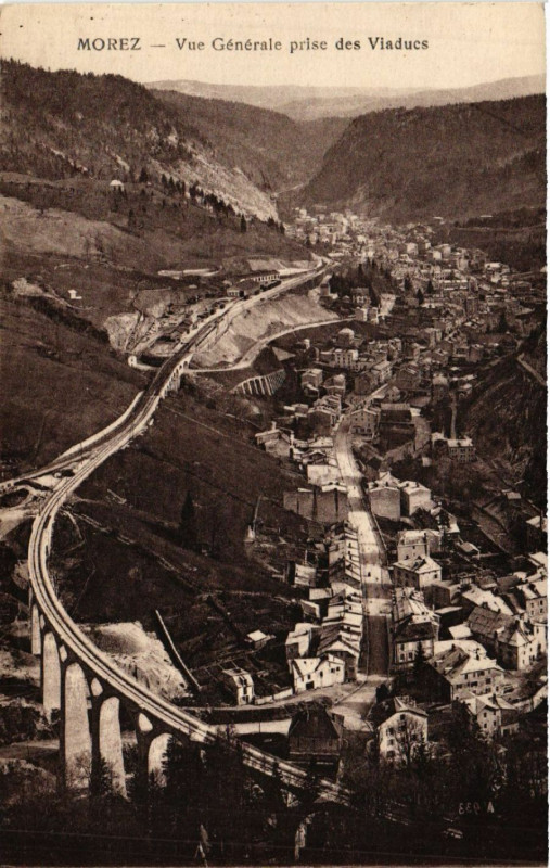 Carte postale ancienne Morez Vue générale prise des Viaducs