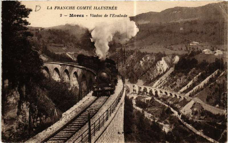 Carte postale ancienne Morez Viaduc de l'Evalude