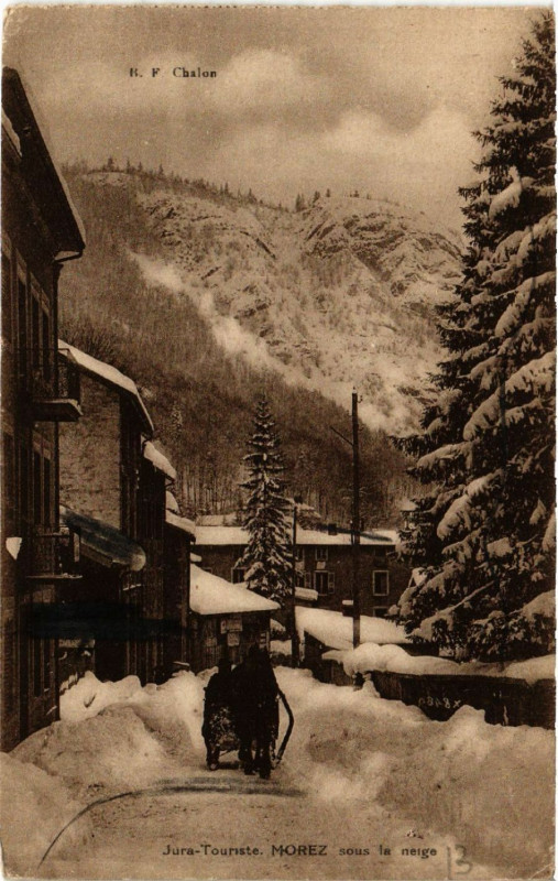 Carte postale ancienne Morez sous la neige