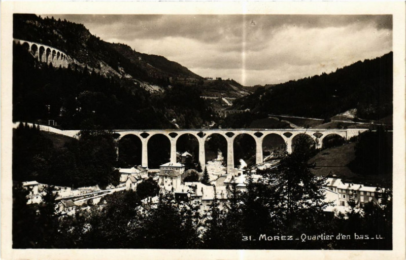 Carte postale ancienne Morez Quartier d'en bas