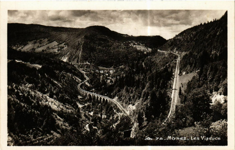 Carte postale ancienne Morez Les Viaducs