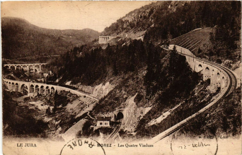Carte postale ancienne Morez Les Quatre Viaducs